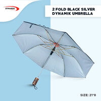 2 fold Black Silver Dynamik Umbrella