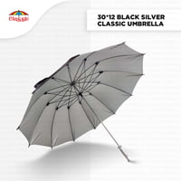 30inch Black Silver Classic Golf Umbrella