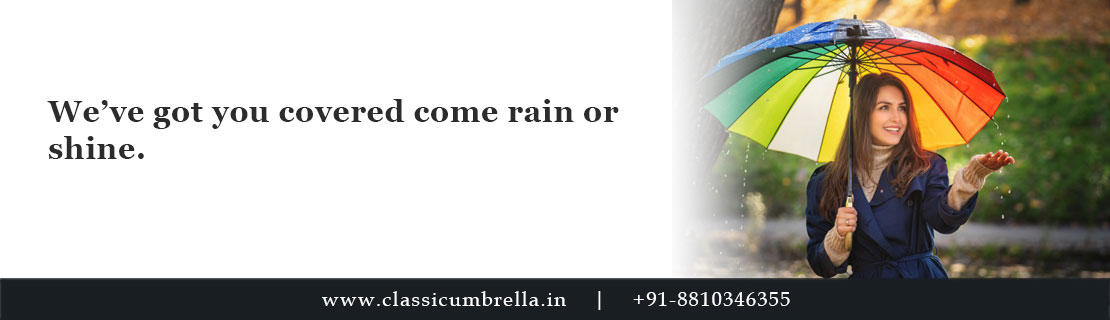 Classic Umbrella protecting in rain in Odisha