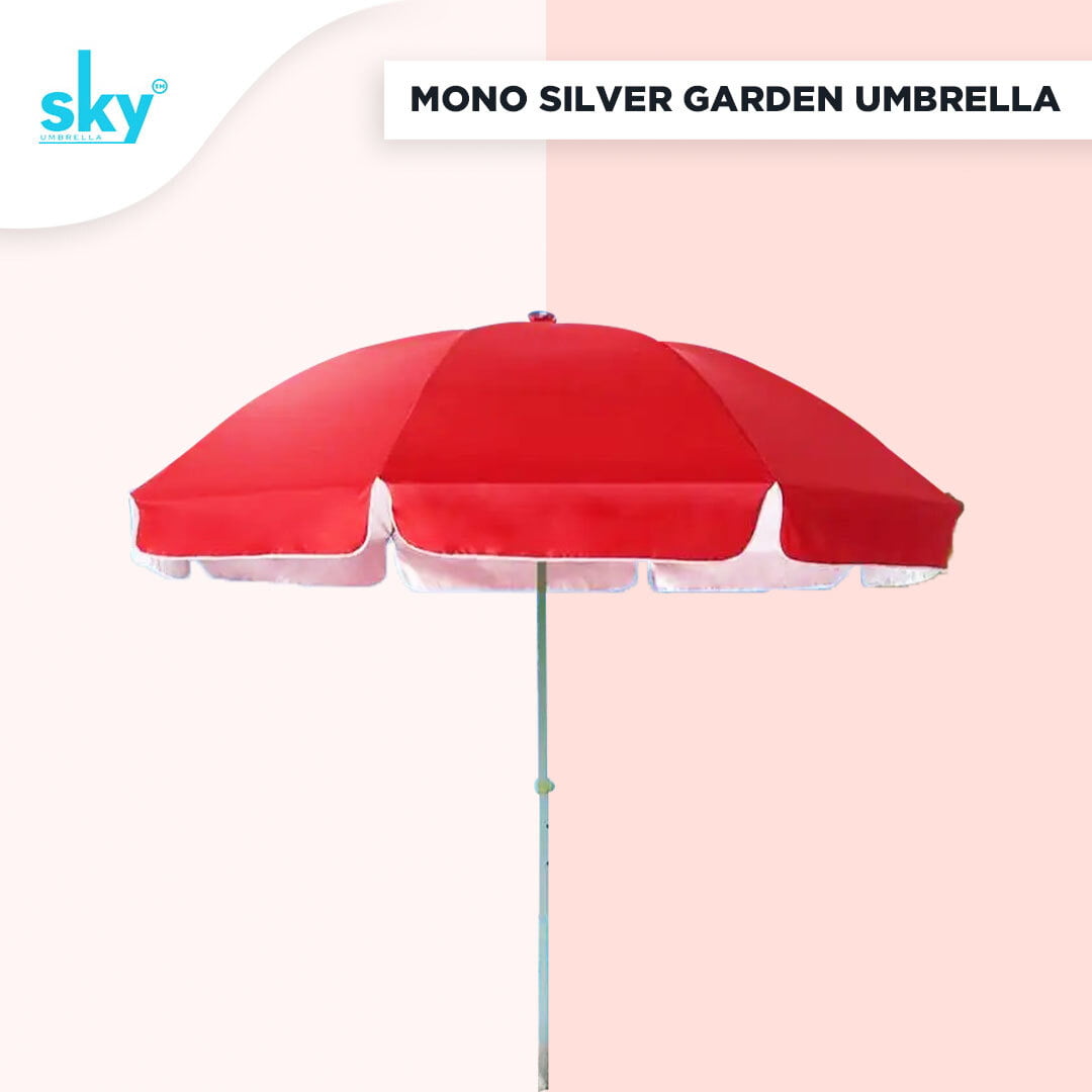 MONO SILVER FABRIC GARDEN SKY UMBRELLA INDIA