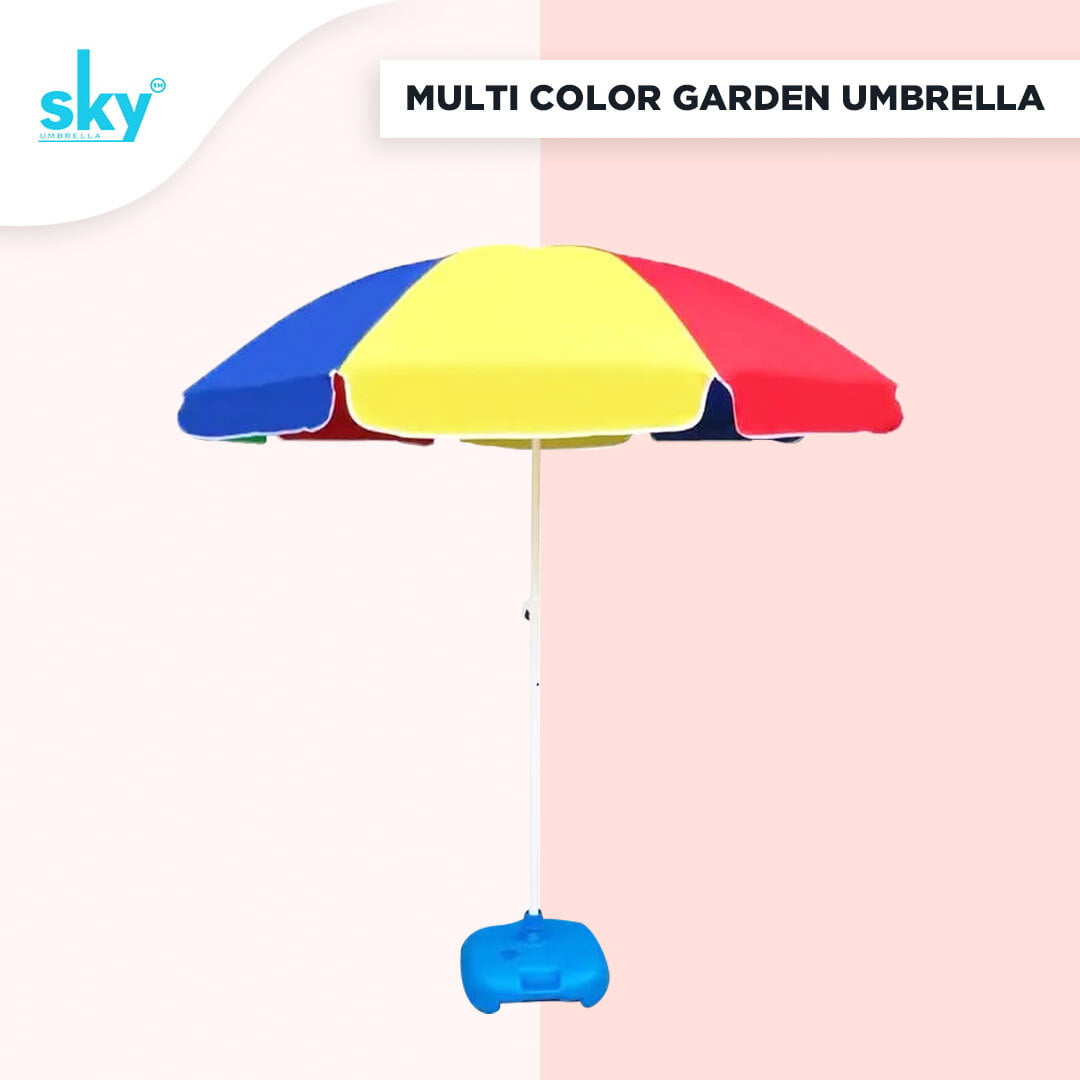 MULTI COLOR FABRIC GARDEN SKY UMBRELLA INDIA