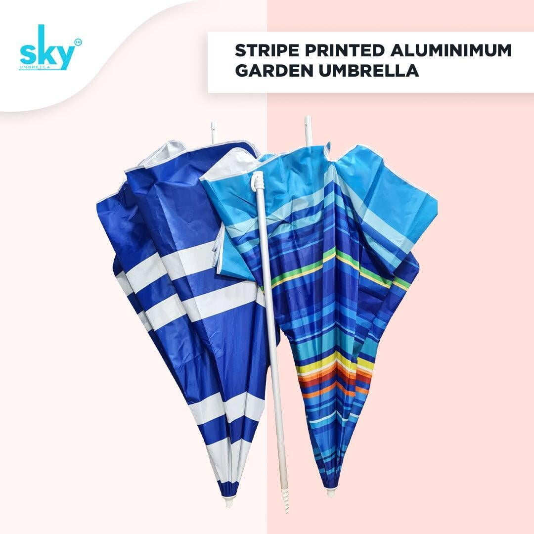 Stripe Printed Garden Sky Umbrella India