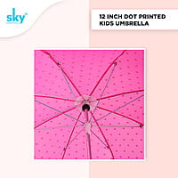 12Inch Dot Print Kids Umbrella | (Pack of 6pcs) | 12inch - INR 80/piece | 17inch - INR 120/piece