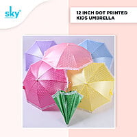 12Inch Dot Print Kids Umbrella | (Pack of 6pcs) | 12inch - INR 80/piece | 17inch - INR 120/piece