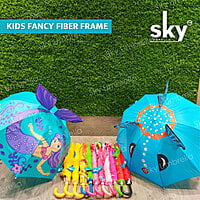 Fancy Fiber Frame 3D Design Kids Umbrella | (Pack of 12pcs) | INR 280/piece