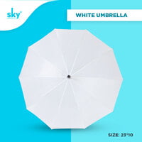 23inch White Umbrella (6pcs Pack)