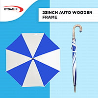 23inch Auto Wooden Frame Sky Umbrella | (Pack of 6pcs) | INR 210/piece