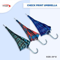 25*12 Check Print Umbrella (6pc Pack) 25*12 Check Print Umbrella (6pc Pack)