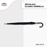 25*12 Zed Black Classic Umbrella (6pcs Pack)