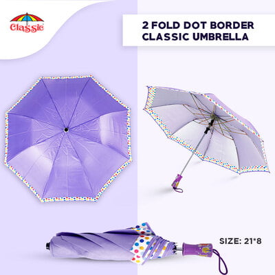 2fold Dot Border Classic Umbrella