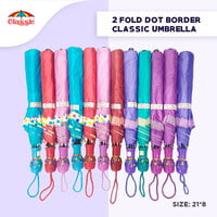 2fold Dot Border Classic Umbrella 2fold Dot Border Classic Umbrella
