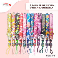 2fold Print Silver Dynamik Umbrella 2fold Print Silver Dynamik Umbrella
