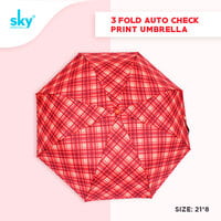 3Fold Auto Check Print Umbrella