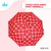 3Fold Auto Check Print Umbrella 3Fold Auto Check Print Umbrella