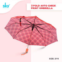 3Fold Auto Check Print Umbrella 3Fold Auto Check Print Umbrella