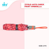 3Fold Auto Check Print Umbrella 3Fold Auto Check Print Umbrella