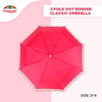 3Fold Dot Border Classic Umbrella