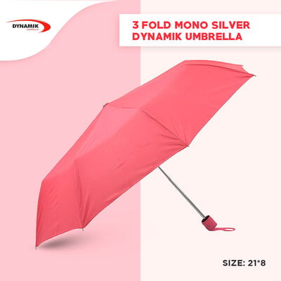 3Fold Mono Silver Dynamik Umbrella