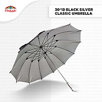30inch Black Silver Classic Golf Umbrella 30inch Black Silver Classic Golf Umbrella