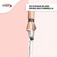 30inch Mono Silver Classic Golf Umbrella | (Pack of 6pcs) | INR 250/piece