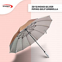 30inch Mono Silver Classic Golf Umbrella | (Pack of 6pcs) | INR 250/piece
