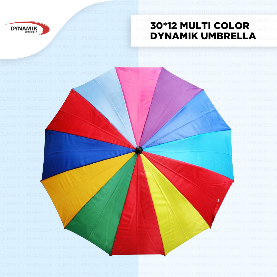 30inch Multi Color Classic Golf Umbrella | (Pack of 6pcs)