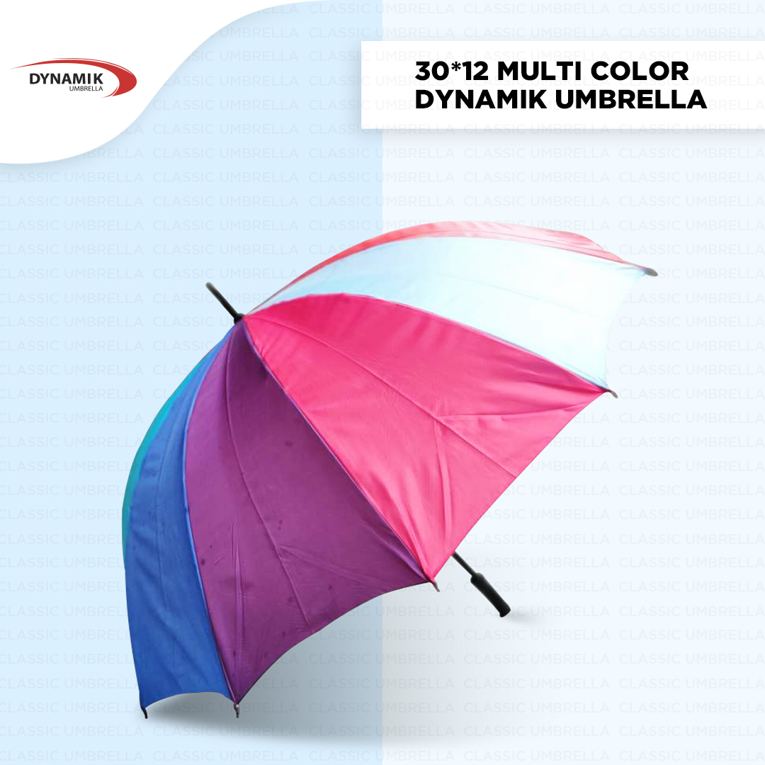 30inch Multi Color Classic Golf Umbrella | (Pack of 6pcs)