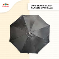 30inch Black Silver Classic Golf Umbrella