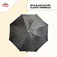 30inch Black Silver Classic Golf Umbrella 30inch Black Silver Classic Golf Umbrella