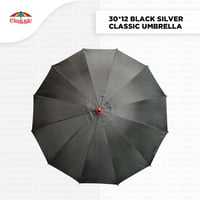 30inch Black Silver Classic Golf Umbrella