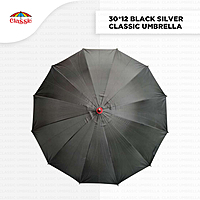 30inch Black Silver Classic Golf Umbrella 30inch Black Silver Classic Golf Umbrella