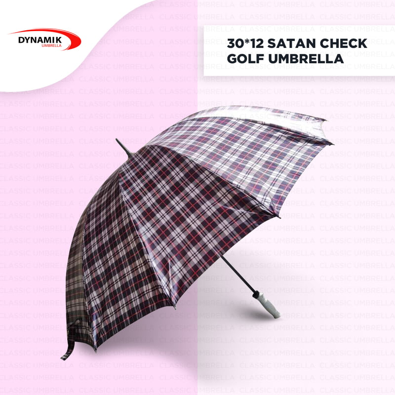 30inch Satan Checks Print Golf Umbrella | (Pack of 6pcs) | INR 230/piece