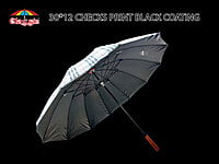 30inch Checks Print Black Coating Golf Umbrella | (Pack of 6pcs) | INR 280/piece