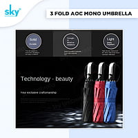 3FOLD AOC MONO SKY UMBRELLA  | (Pack of 12pcs) | INR 300/piece