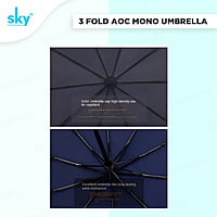 3FOLD AOC MONO SKY UMBRELLA  | (Pack of 12pcs) | INR 300/piece