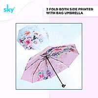 3fold Printed with Bag Umbrella | (Pack of 12pcs) | INR 390/piece