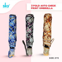 3fold Automatic Check Print Umbrella 3fold Automatic Check Print Umbrella