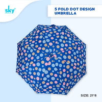 5Fold Dot Design Classic Umbrella