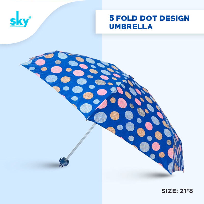 5Fold Dot Design Classic Umbrella