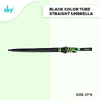 Black design Color Tube Straight Umbrella | (Pack of 6pcs) | INR 340/piece