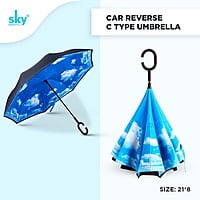 Car Reverse C Type Umbrella | (Pack of 6pcs) | INR 280/piece