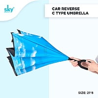 Car Reverse C Type Umbrella | (Pack of 6pcs) | INR 280/piece