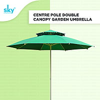 Double Canopy Center Pole Patio Umbrella