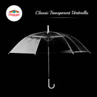 Transparent Clear Umbrella (Pack of 6pcs)