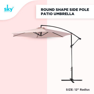 Round shape Side Pole Patio Umbrella