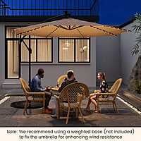 Solar Led Side Pole Patio Umbrella