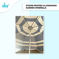 Stripe Printed Aluminium Fiber Garden Umbrella