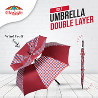 Double Layer Auto Windproof Golf Umbrella