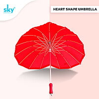 Heart Shape Umbrella | Pack of 6pcs | 21inch - INR 480/piece