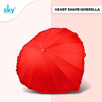 Heart Shape Umbrella | Pack of 6pcs | 21inch - INR 480/piece